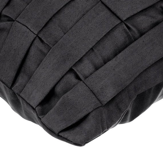 Black Love Tune - Black Suede Throw Pillow Cover