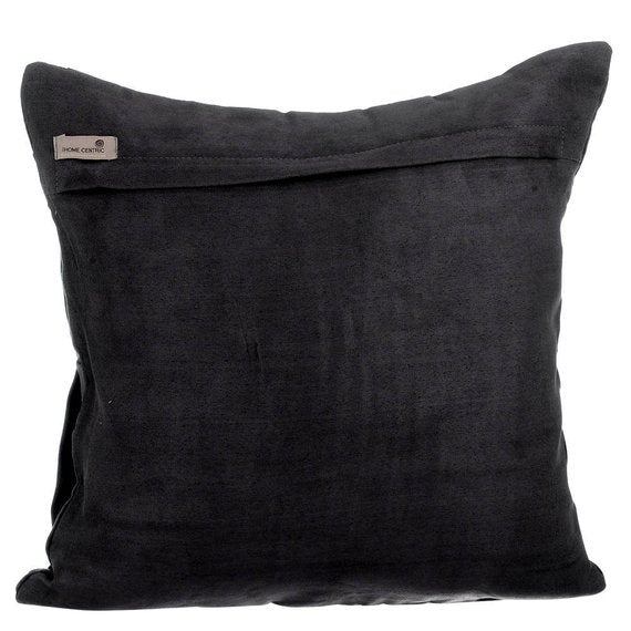 Black Love Tune - Black Suede Throw Pillow Cover