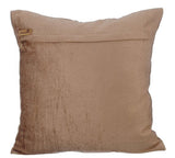 Blooming Tulips - Pearl Beige Velvet Throw Pillow Cover