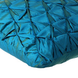 Blue Compatible - Blue Taffeta Throw Pillow Cover