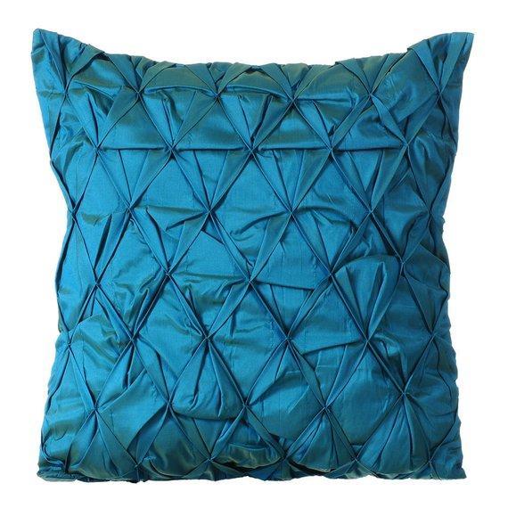 Blue Compatible - Blue Taffeta Decorative Euro Sham