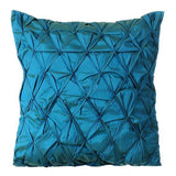 Blue Compatible - Blue Taffeta Decorative Euro Sham