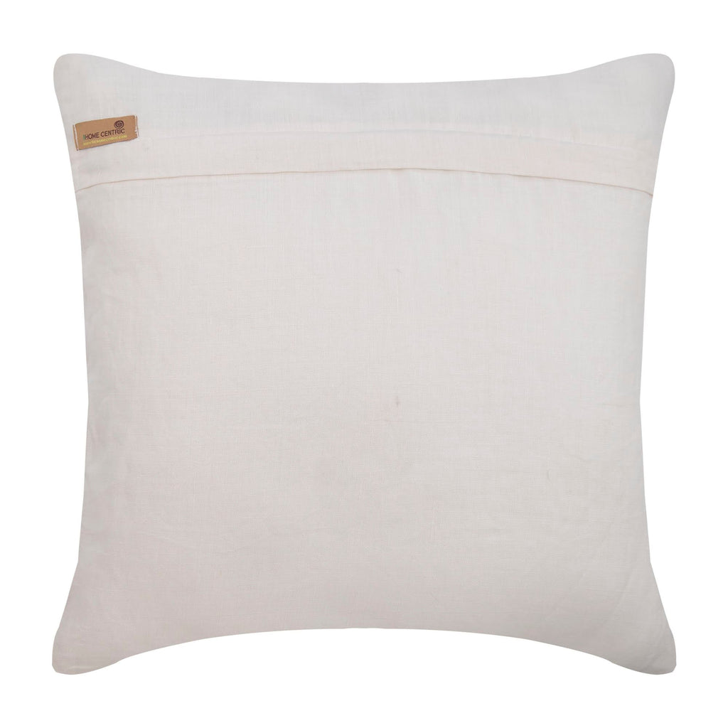 Blue Coral Treasure - White Linen Throw Cushion Cover