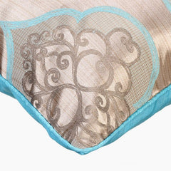 Blue Damask Galore - Blue Jacquard Weave Decorative Euro Sham