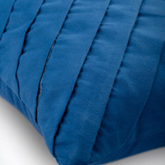 Blue No Limits No Lines - Blue Faux Suede Throw Pillow Cover
