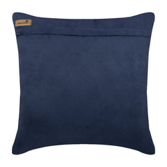 Blue Wind Folds - Dark Blue Faux Suede Decorative Euro Sham