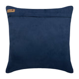 Blue Wind Folds - Dark Blue Faux Suede Throw Pillow Cover