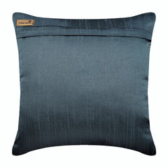 Bohemian Shells - Blue Silk Throw Pillow Cover