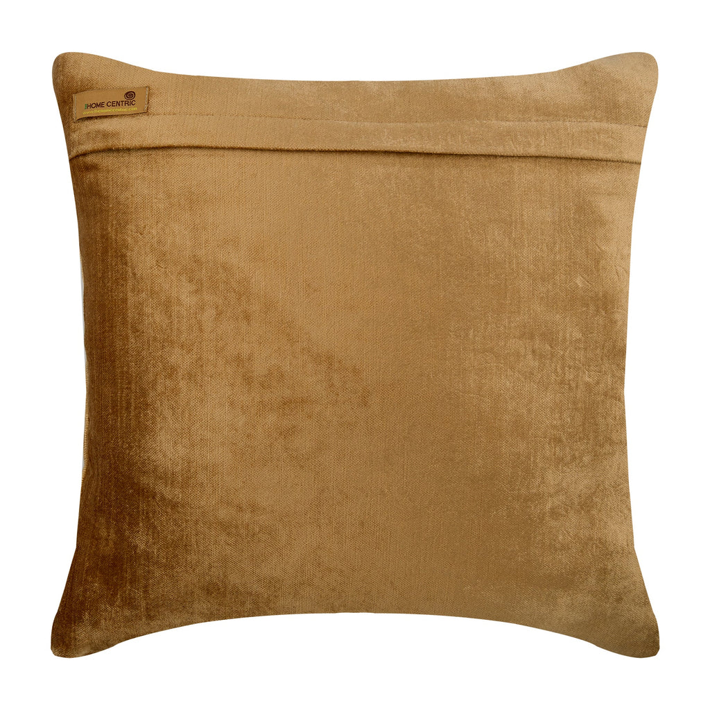 Bon Voyage - Pearl Beige Velvet Throw Pillow Cover