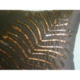 Brown Leaf Tropical Throw Pillow Cover