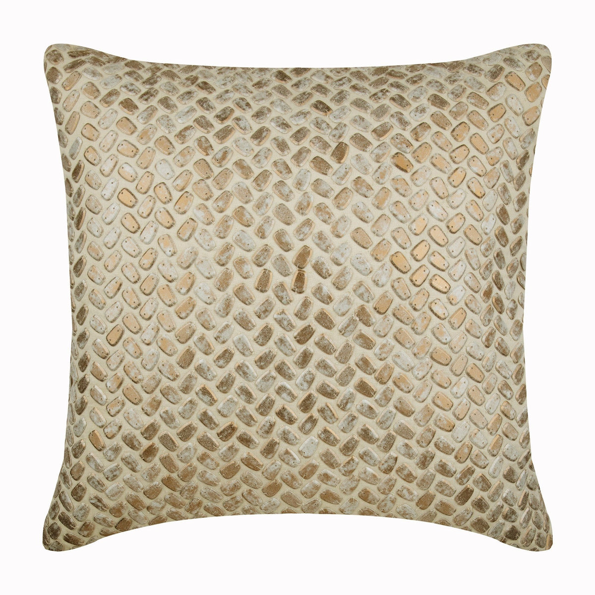 Cafe Latte - Beige Art Silk Decorative Euro Sham