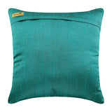 Centerpiece - Teal Blue Art Silk Throw Pillow Cover