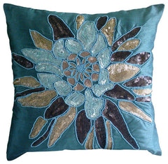 Spark Attraction - Peach Art Silk Throw Pillow Cover