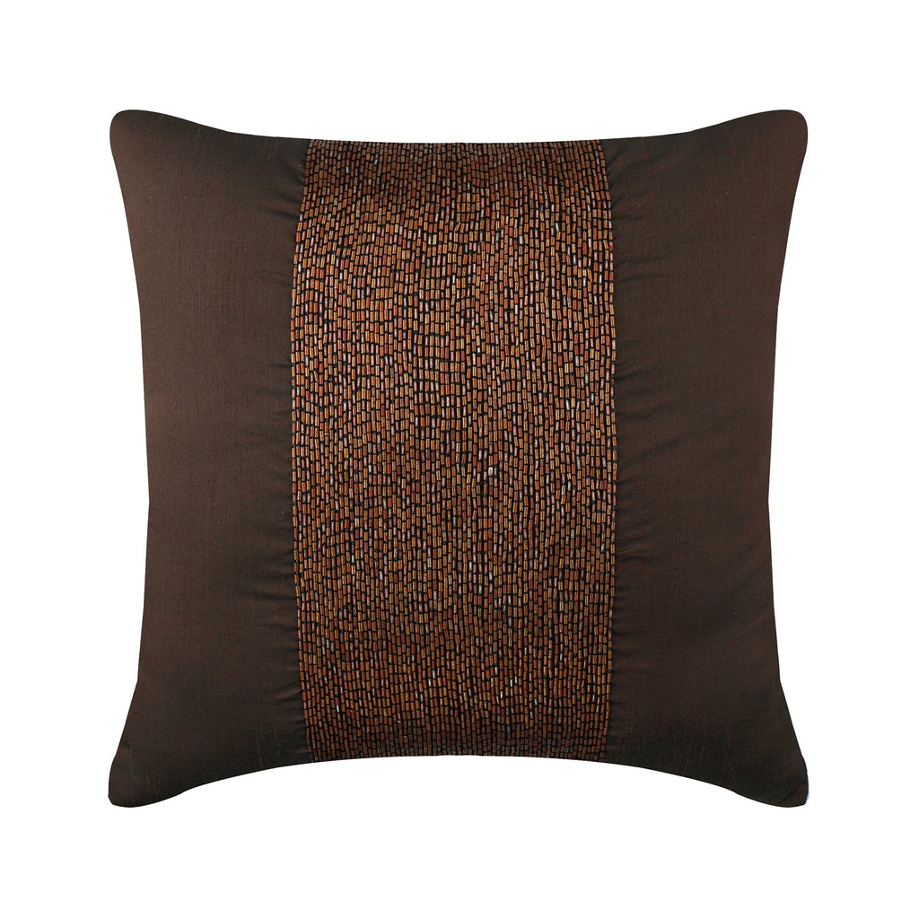 White Sparkle - White Art Silk Throw Pillow Cover