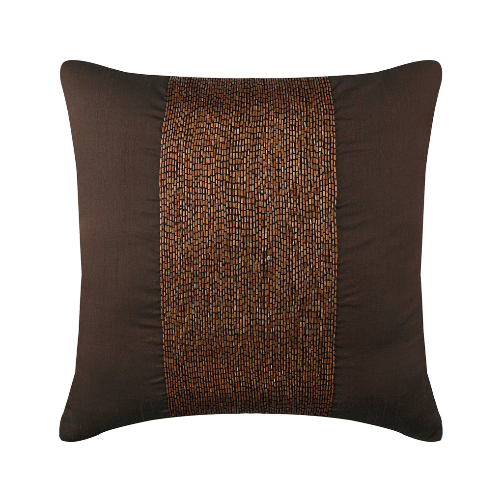 Purple Center - Purple Art Silk Throw Pillow Cover