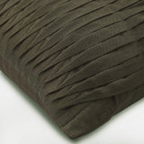Champagne Brown Waves - Light Brown Art Silk Decorative Euro Sham