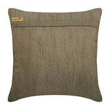 Champagne Brown Waves - Light Brown Art Silk Decorative Euro Sham