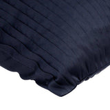 Charcoal Black Ripples - Charcoal Gray Taffeta Decorative Euro Sham
