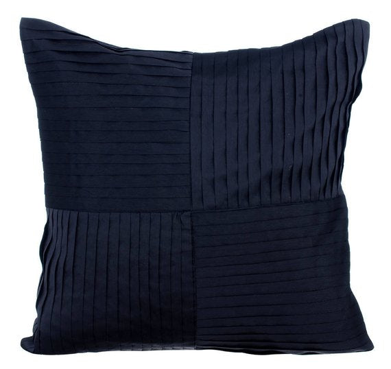 Charcoal Black Ripples Pillow Cover