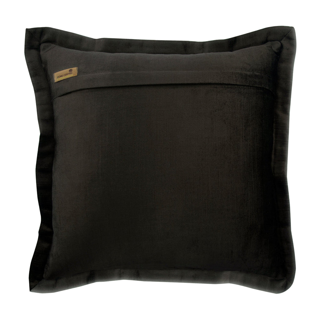 Charcoal Crystal Palace - Charcoal Gray Velvet Throw Pillow Cover