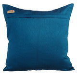 Arty Chevron - Navy Blue Art Silk Throw Pillow Cover