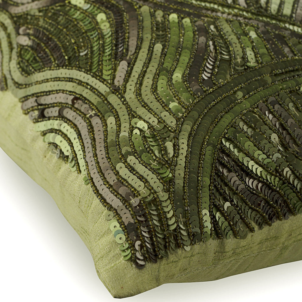 Chlorophyll Beaded Decorative Euro Sham