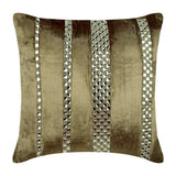 City Of Silver - Beige Velvet Decorative Euro Sham