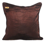 Classic Gold Damask - Brown Velvet Throw Pillow Cover