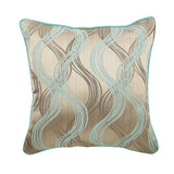 Grey Trance - Gray Jacquard Art Silk Throw Pillow Cover
