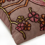 Colorful Birdy - Pink Art Silk Throw Pillow Cover