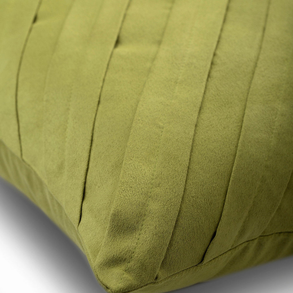 Contemporary Apple Green - Apple Green Faux Suede Decorative Euro Sham