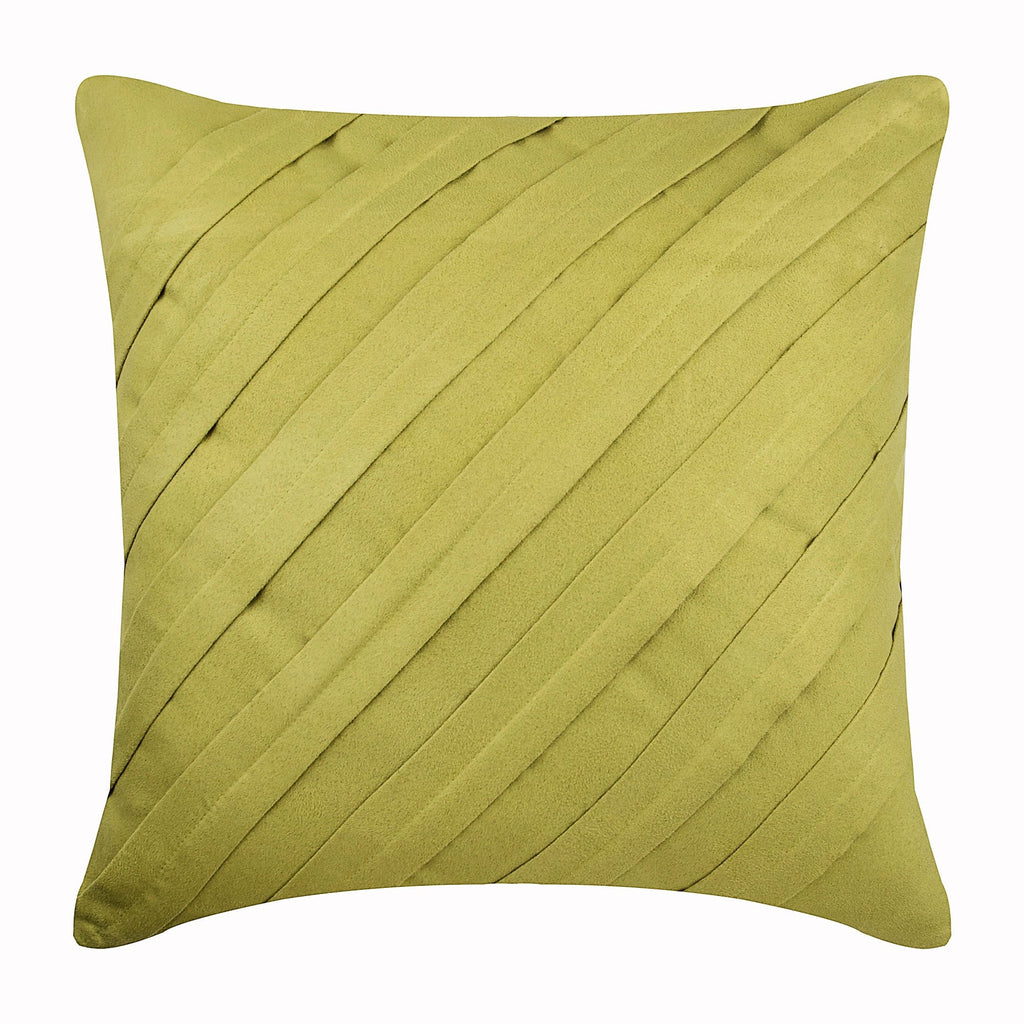 Contemporary Mustard Yellow - Mustard Faux Suede Throw Pillow Cover