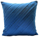 Contemporary Navy - Navy Blue Faux Suede Throw Pillow Cover