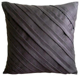 Contemporary Dark Beige - Beige Suede Throw Pillow Cover
