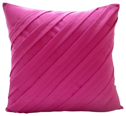 Contemporary Soft Pink - Pink Faux Suede Throw Pillow Cover