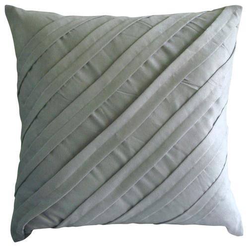 Contemporary Light Gray - Light Gray Faux Suede Decorative Euro Sham