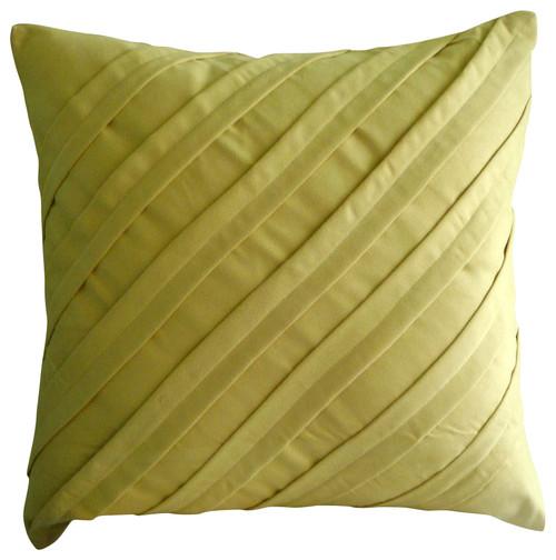 Contemporary Maple Butter - Butter Yellow Faux Suede Decorative Euro Sham