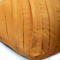 Contemporary Mustard Yellow - Mustard Faux Suede Throw Pillow Cover