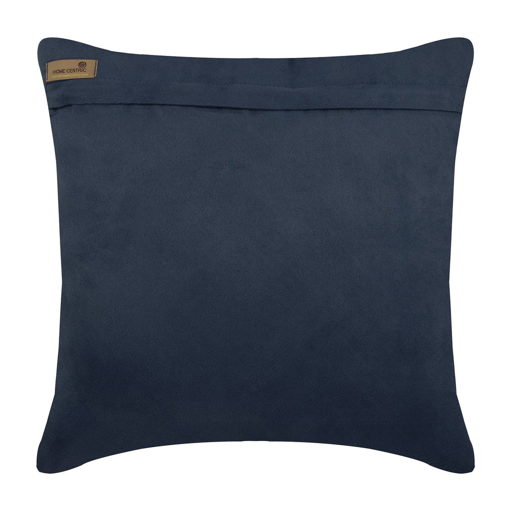 Contemporary Navy - Navy Blue Faux Suede Decorative Euro Sham