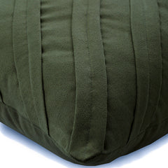 Contemporary Olive - Olive Green Faux Suede Throw Pillow Cover