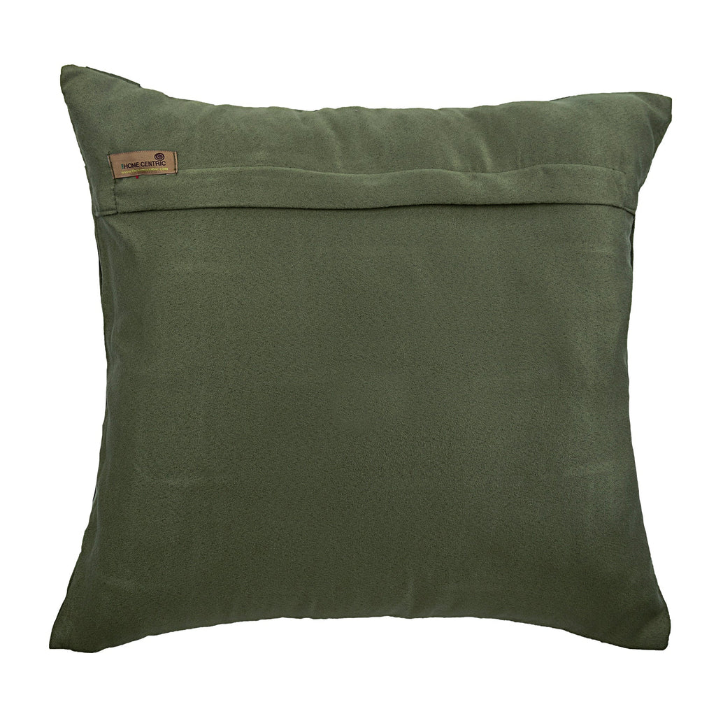 Contemporary Olive - Olive Green Faux Suede Throw Pillow Cover