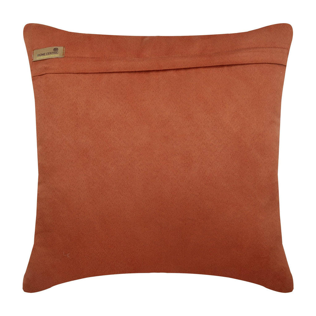 Contemporary Rust - Rust Faux Suede Decorative Euro Sham