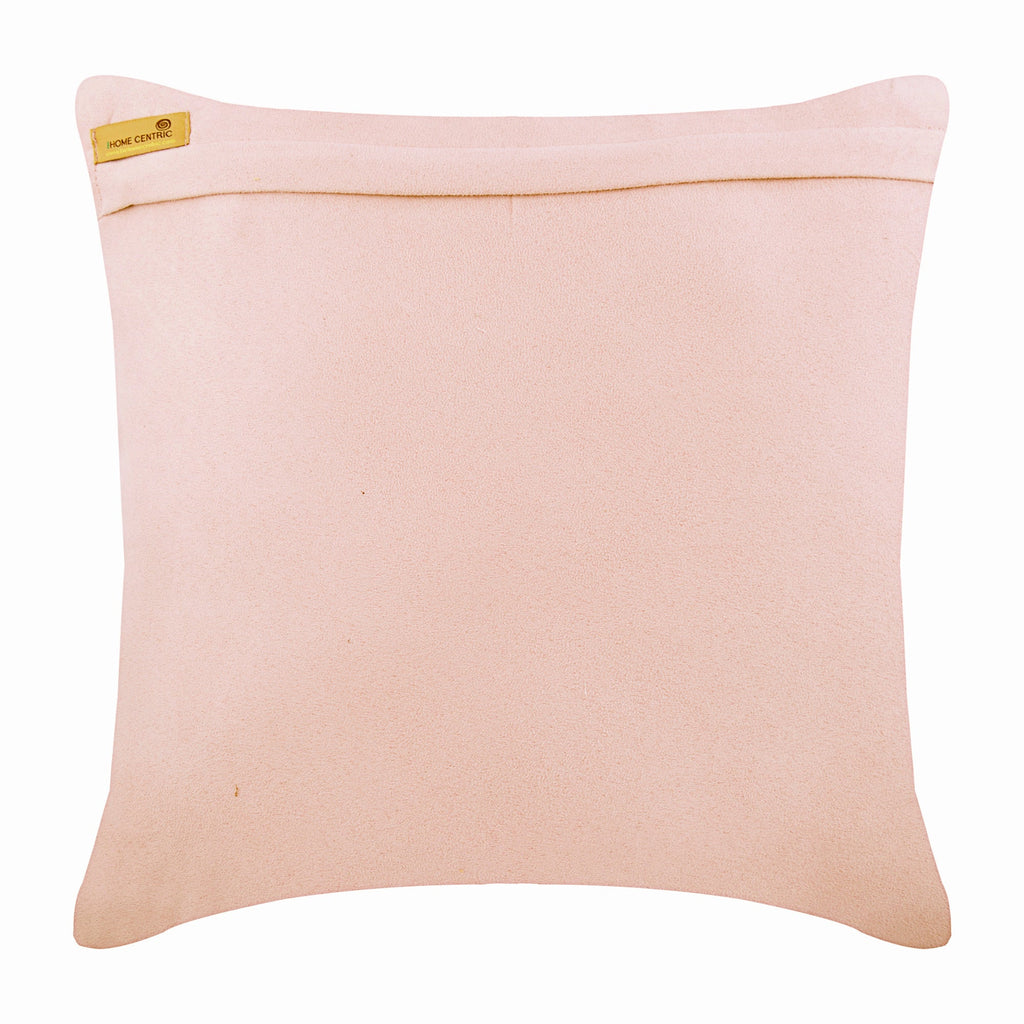 Contemporary Soft Pink - Pink Faux Suede Throw Pillow Cover