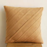 Contemporary Tan - Tan Beige Faux Suede Throw Pillow Cover