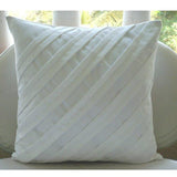 Contemporary White - White Faux Suede Decorative Euro Sham