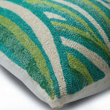 Cool Maldives - Green Silk Throw Pillow Cover