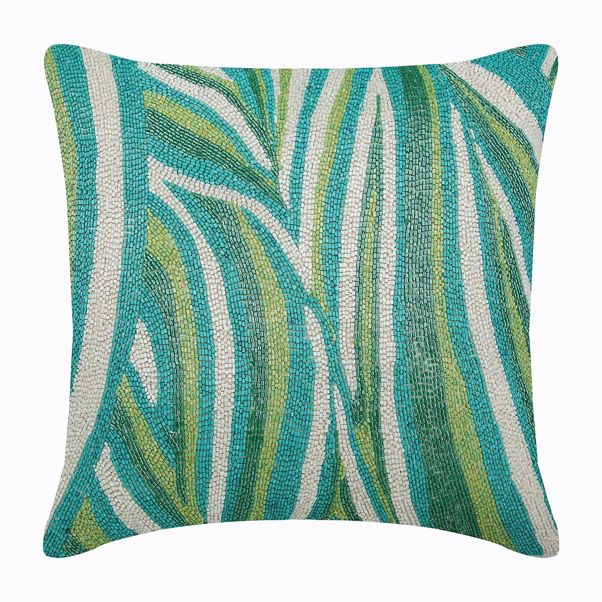 Cool Maldives - Green Silk Decorative Euro Sham