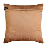 Copper Swirls - Copper Orange Art Silk Throw Pillow Cover