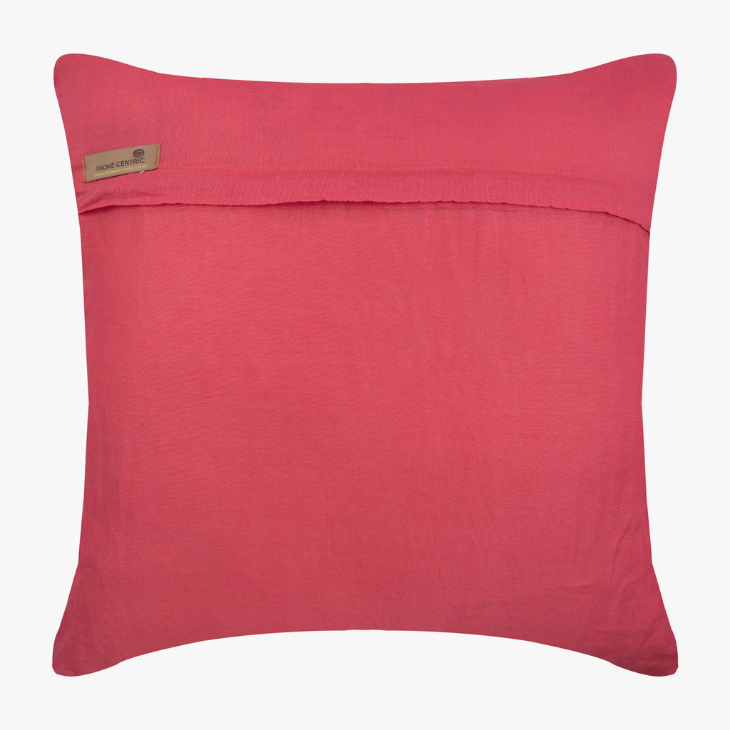 Coral Sea Shells - Coral Pink Cotton Linen Throw Pillow Cover