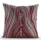 Cranberry Circuit - Gray Taffeta Decorative Euro Sham